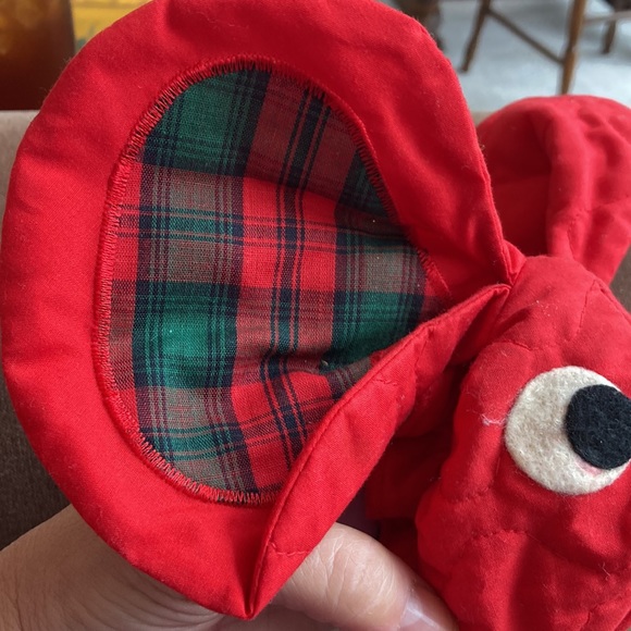 Vintage Christmas mouse “ Chris mouse” c.1979 quilted door knob decoration - Picture 3 of 7